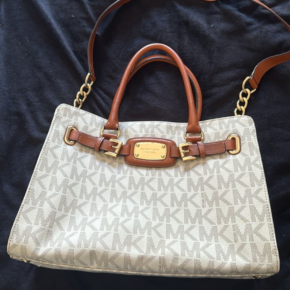 Michael Kors Hamilton Signature tote shoulder bag vanilla - Picture 5 of 8